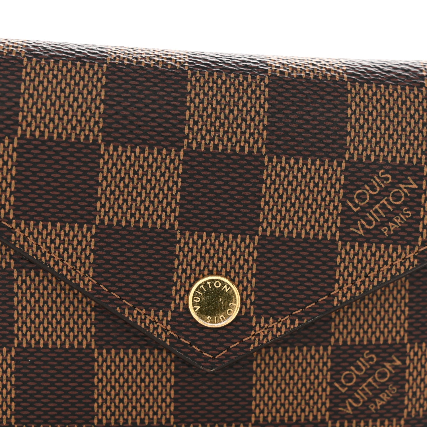 Louis Vuitton Damier Ebene Victorine Wallet Red 9 of 11