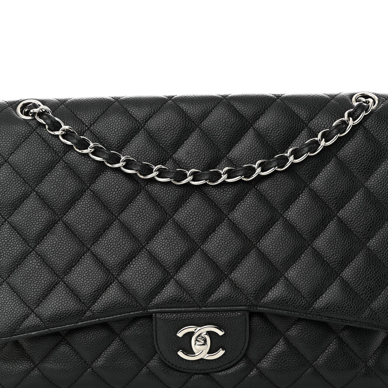 Chanel Caviar Quilted Maxi Single Flap Black 8 of 14