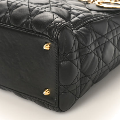 Christian Dior Lambskin Cannage Medium Lady Dior Black 8 of 8