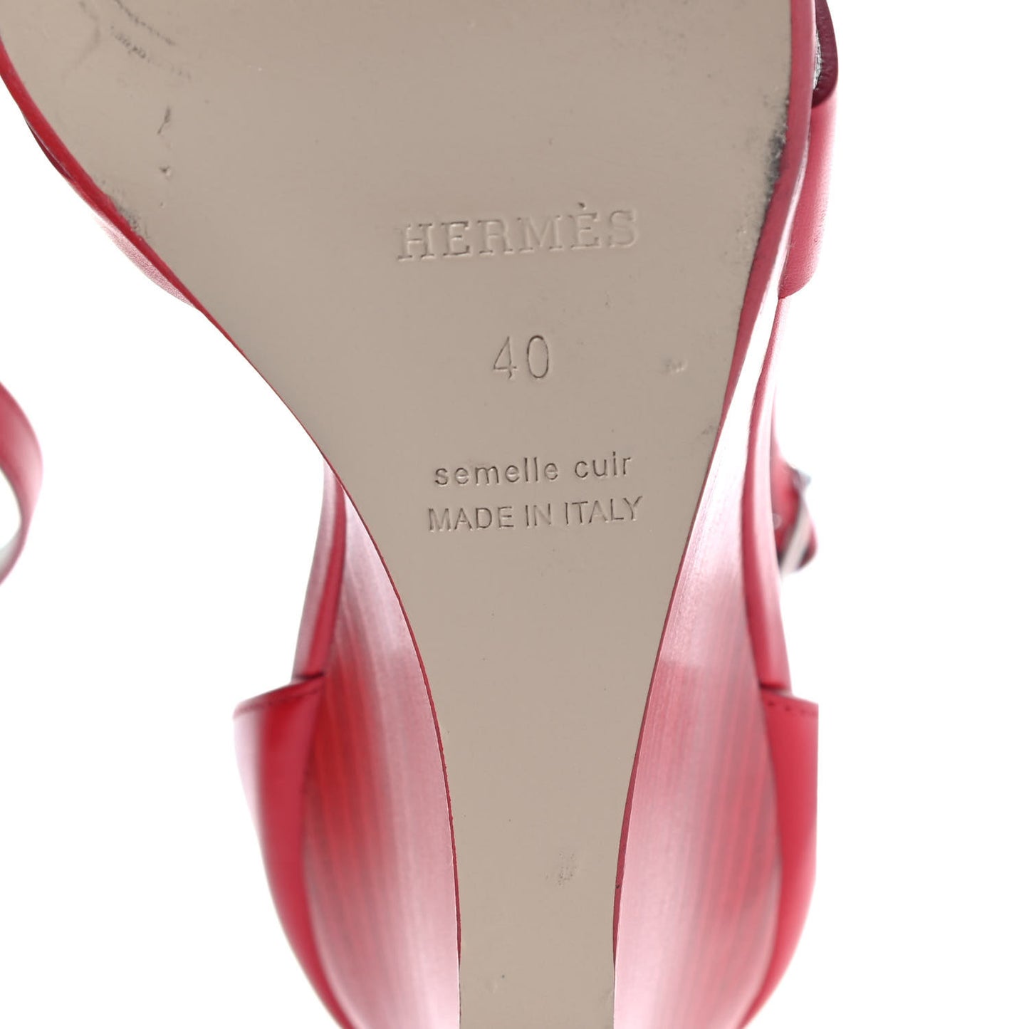 Calfskin Legend Wedge Sandals 40 Pavot