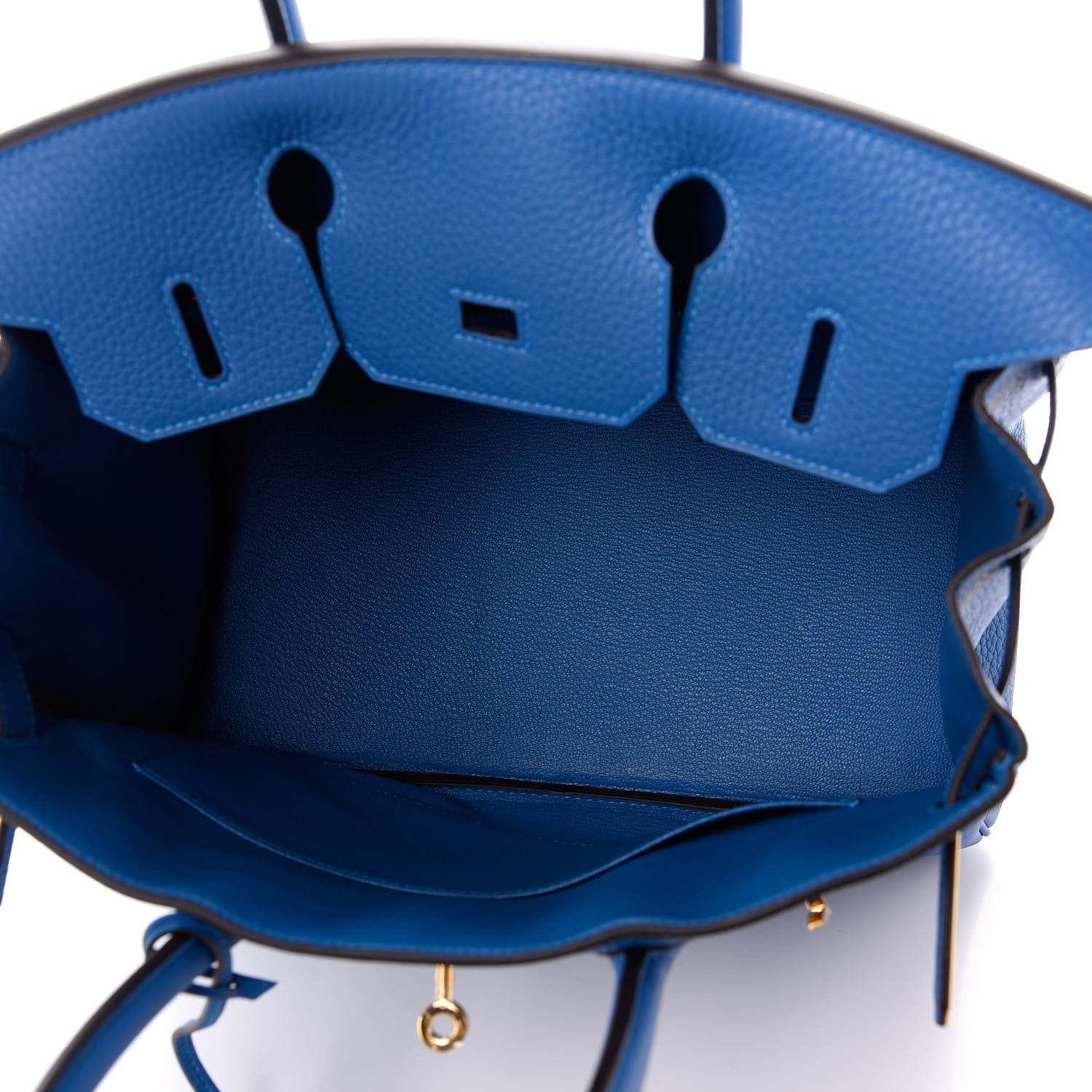 Hermes Taurillon Clemence Birkin 30 Bleu Hydra 5 of 10