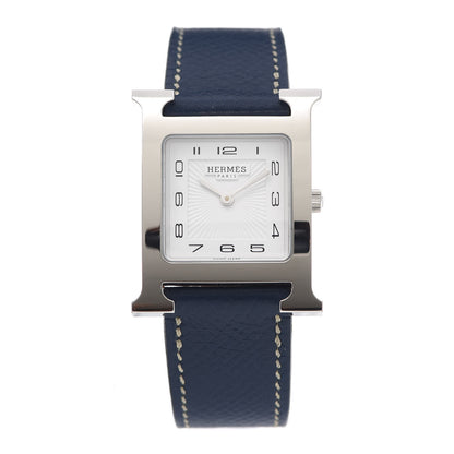 Hermes Stainless Steel Epsom 26mm Heure H Hour Quartz Watch Malta 1 of 5