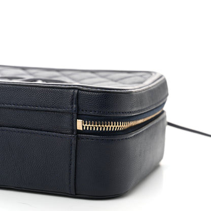 Chanel Caviar Quilted Medium CC Filigree Vanity Case Navy 11 of 13