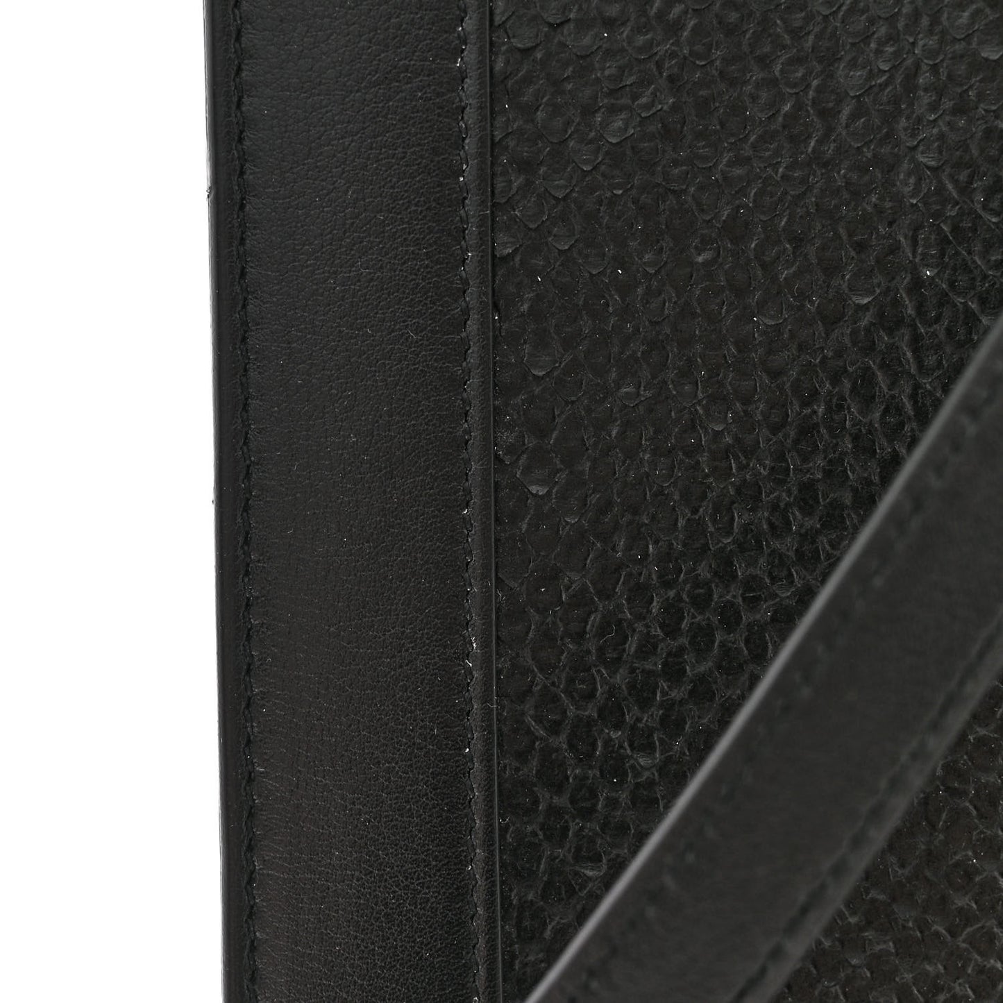 Python Calfskin Embossed Small Sac de Jour Black