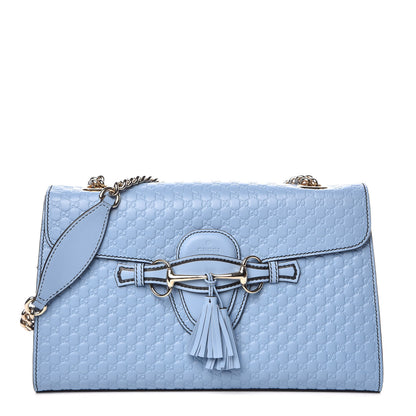 Gucci Microguccissima Medium Emily Chain Shoulder Bag Mineral Blue 1 of 9