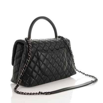 Chanel Caviar Quilted Small Coco Handle Flap Black 3 of 8