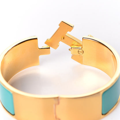 Hermes Enamel Wide Clic Clac H Bracelet PM Emerald 4 of 5