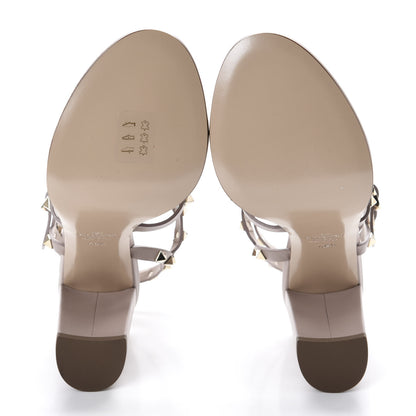 Valentino Garavani Calfskin Rockstud 90mm City Sandals 40.5 Poudre 7 of 9