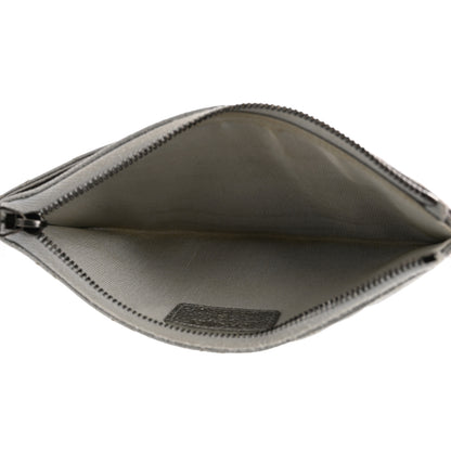 Chanel Metallic Caviar Quilted Classic Zip Pouch Silver 5 of 8