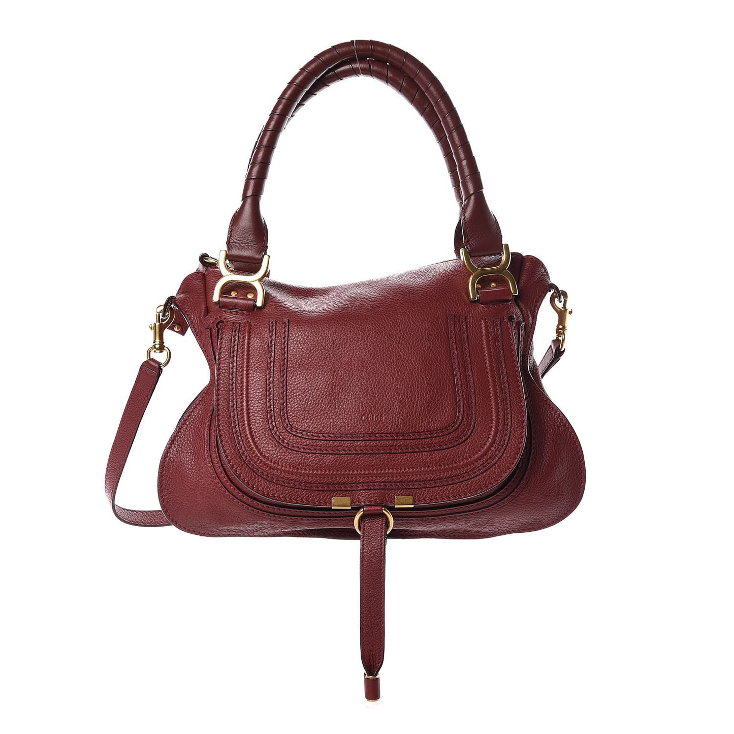Calfskin Medium Marcie Satchel Cocoa