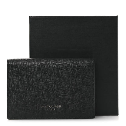 Saint Laurent Grain De Poudre Business Card Case Black 9 of 9