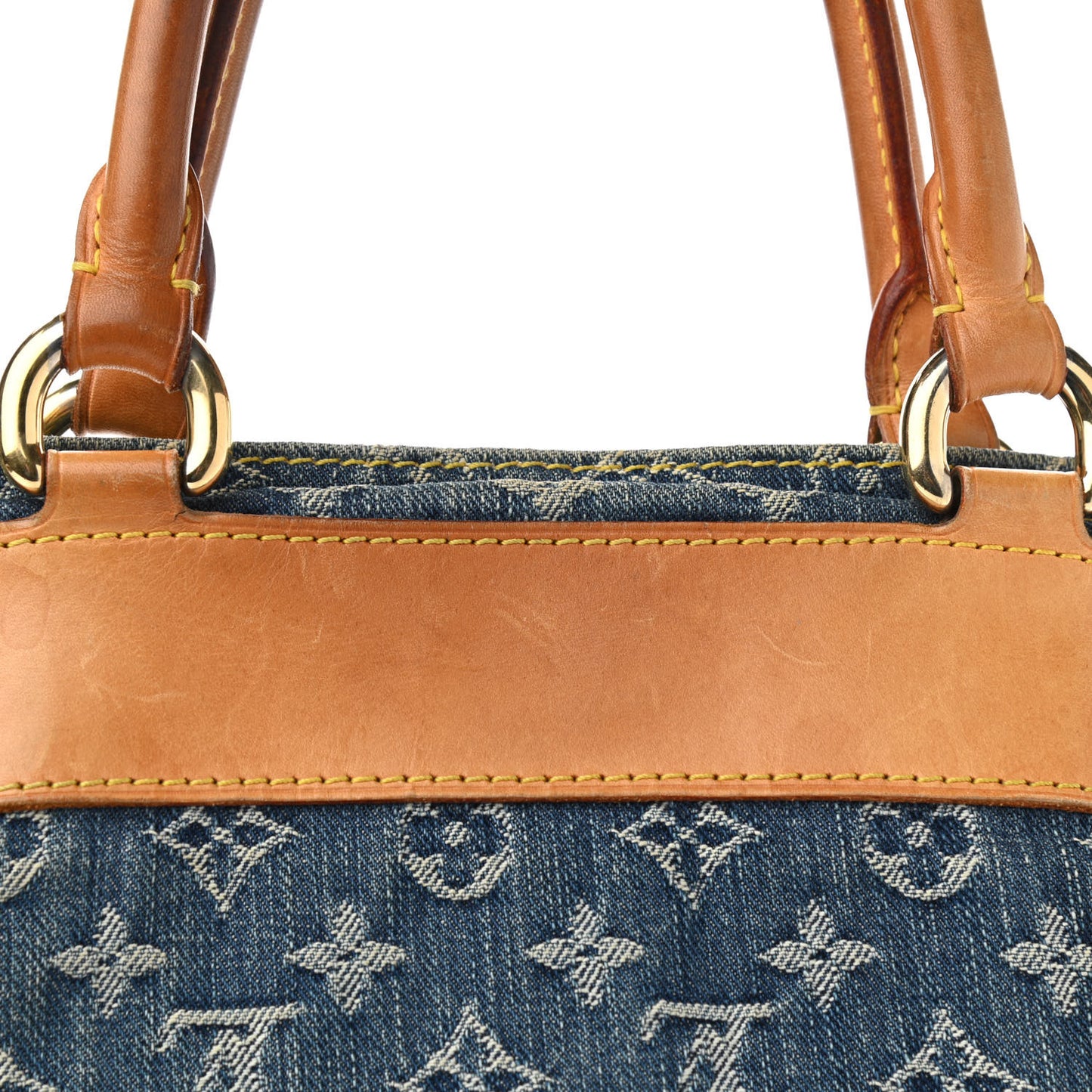 Monogram Denim Sac Plat Blue