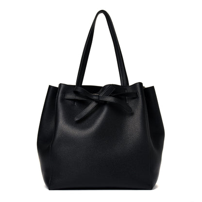 Celine Soft Grained Calfskin Medium Belt Cabas Phantom Black 1 of 7