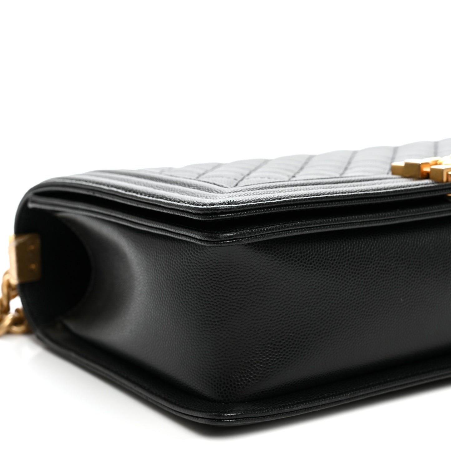 Lambskin Quilted New Medium Boy Flap Black