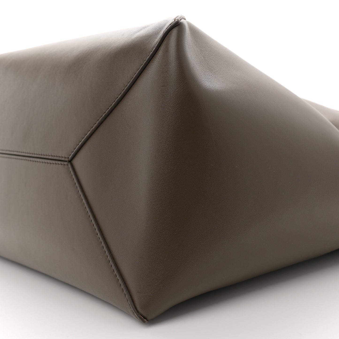 Shiny Calfskin Medium Puzzle Fold Tote Umber