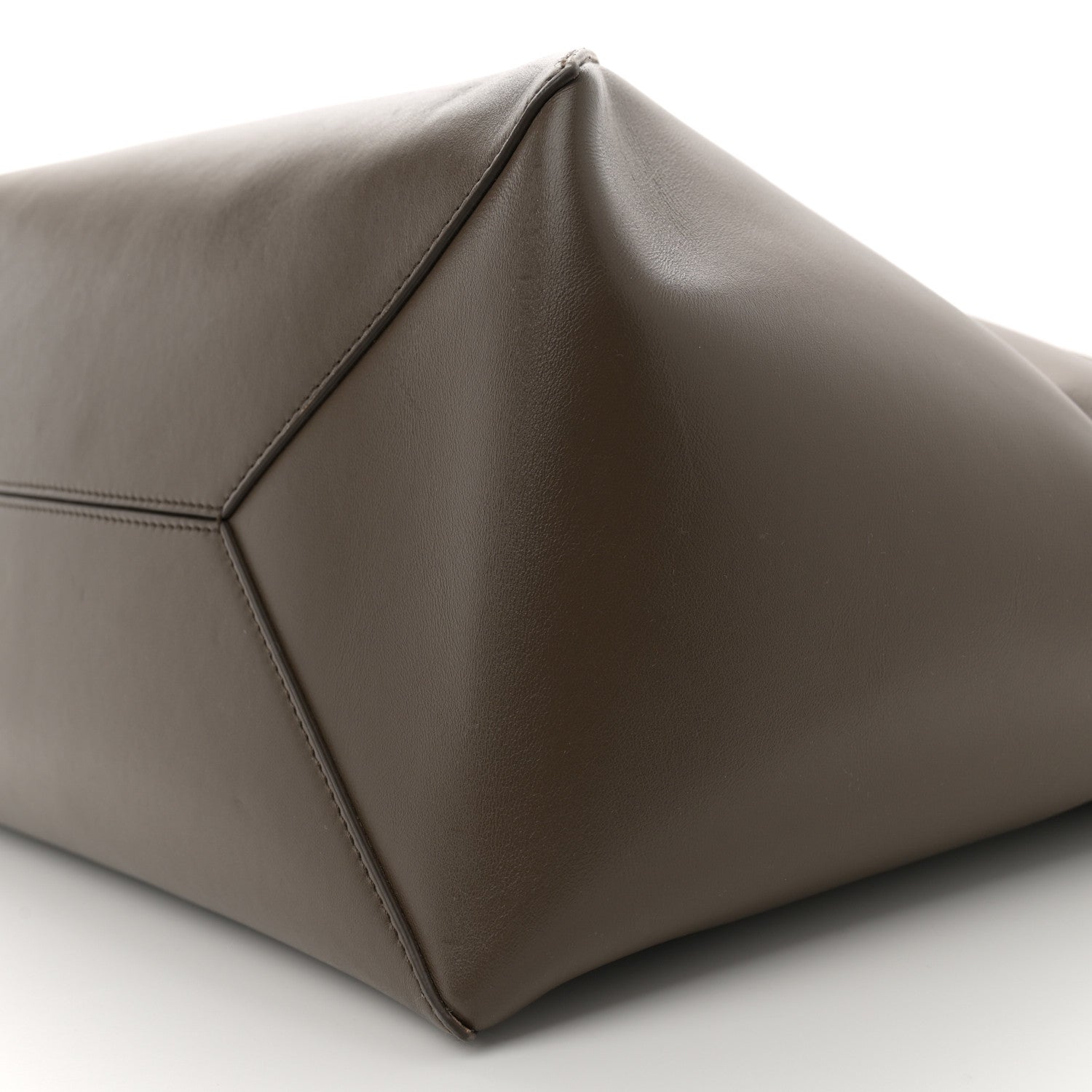 Loewe Shiny Calfskin Medium Puzzle Fold Tote Umber 10 of 11