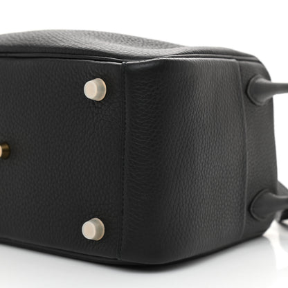 Hermes Taurillon Clemence Lindy 26 Black 10 of 11