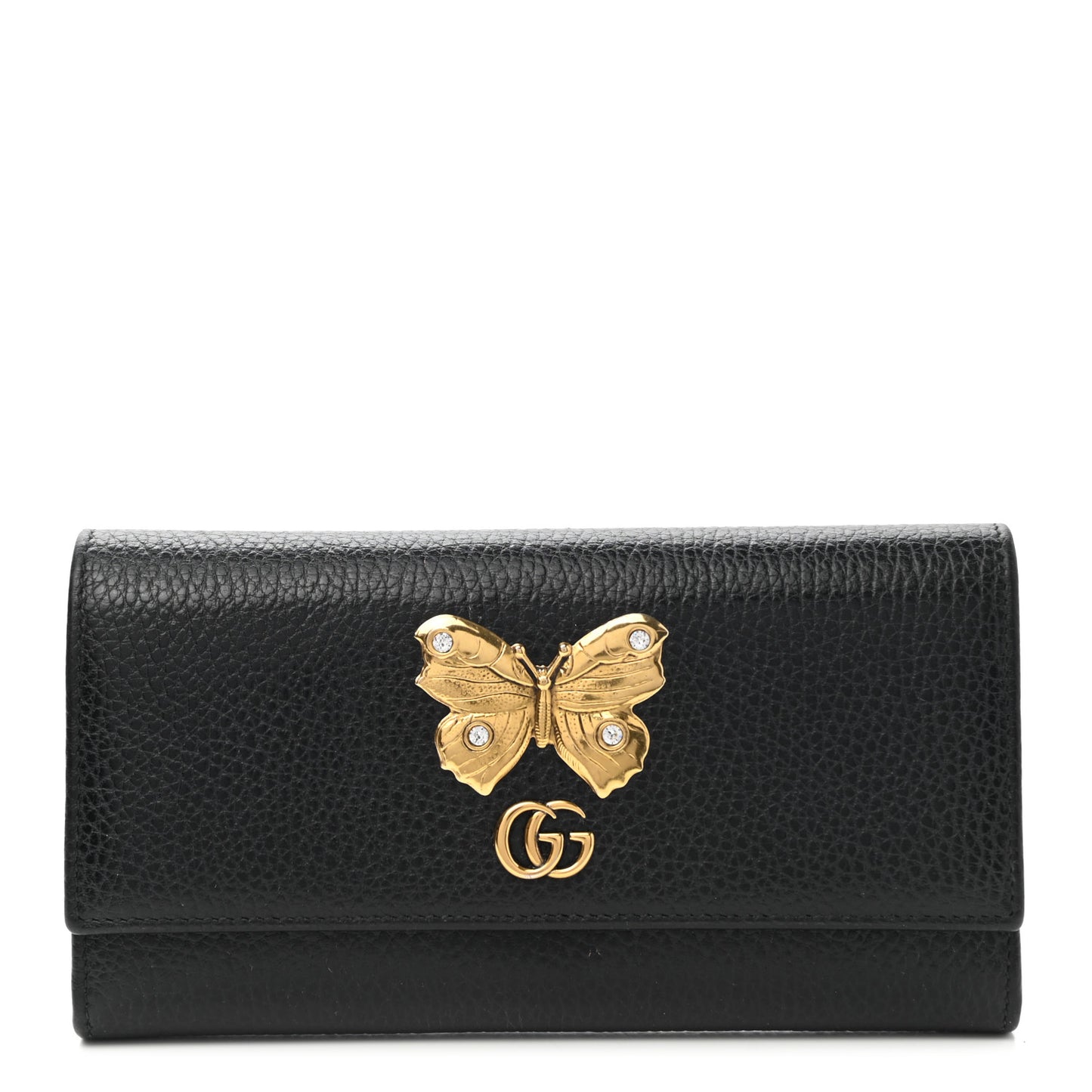 Calfskin Garden Continental Wallet Black