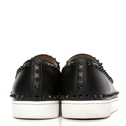 Christian Louboutin Calfskin Spikes Mens Roller Boat Flats 45 Black 5 of 6
