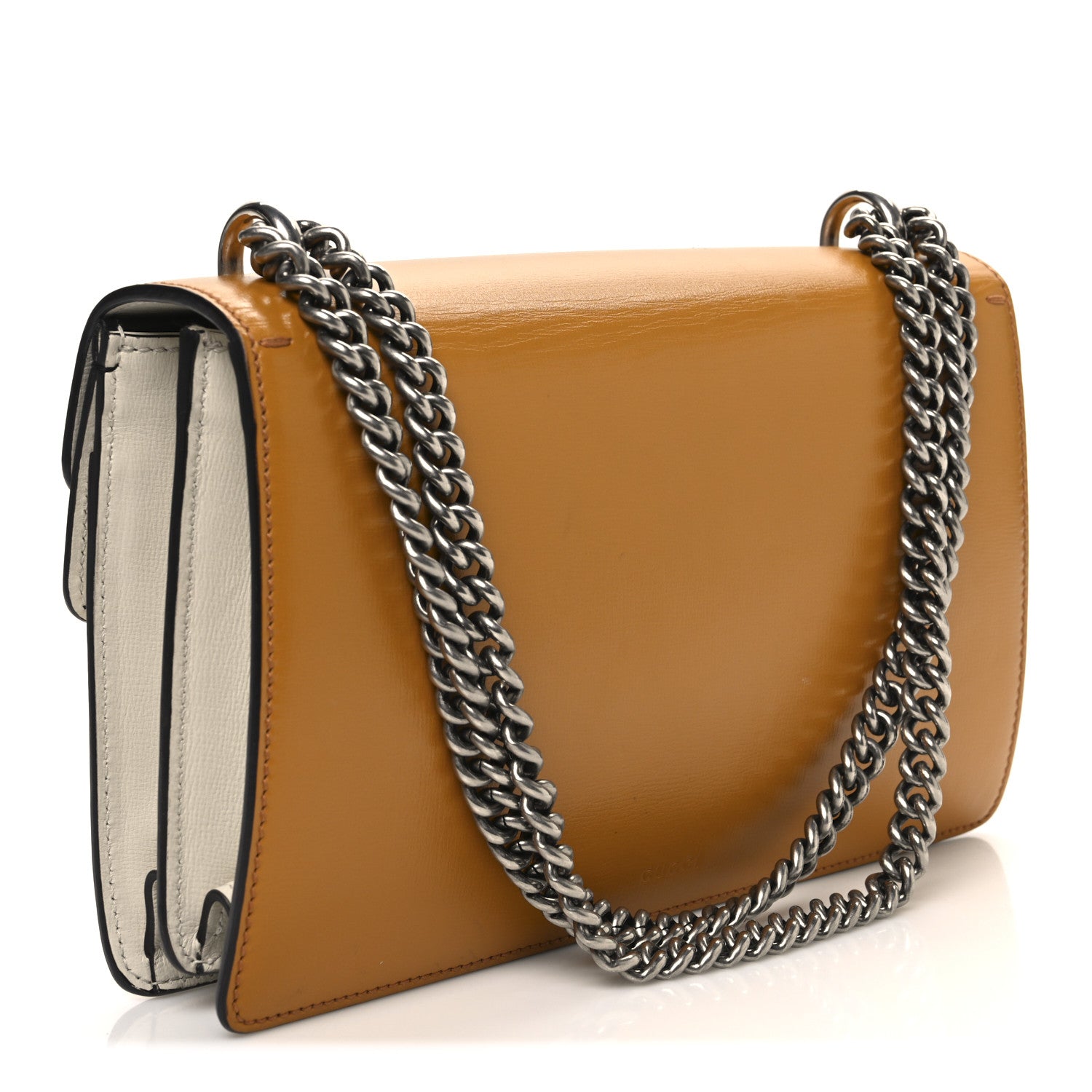Gucci Azalea Calfskin Enamel Tri-Color Small Dionysus Shoulder Bag Mystic White Sun Oil Black Electric Blue 2 of 10