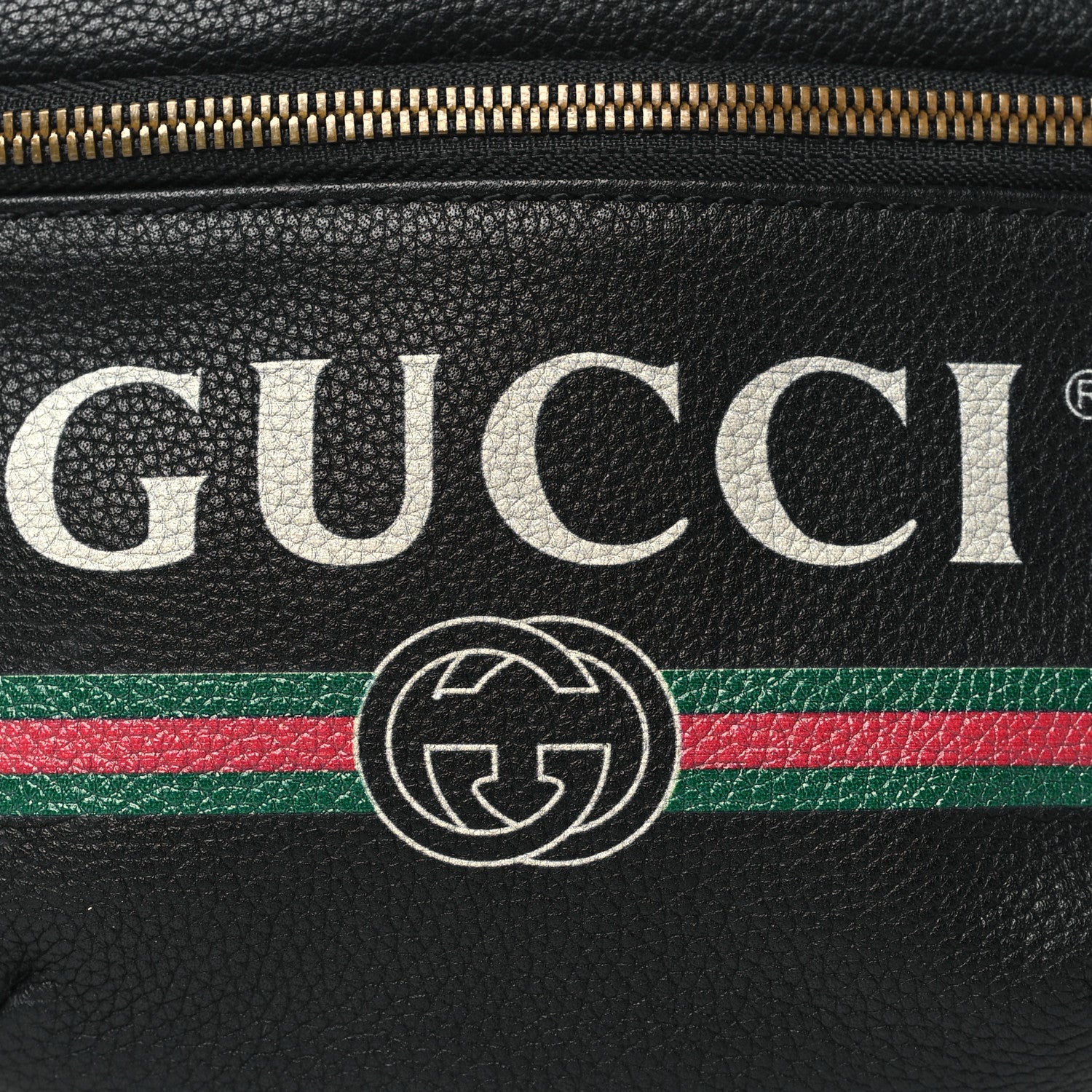 Gucci Grained Calfskin Small Logo Belt Bag Black 8 of 10