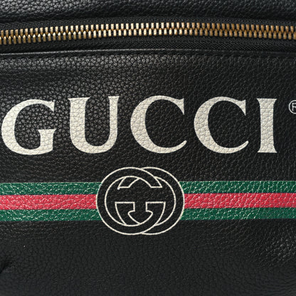 Gucci Grained Calfskin Small Logo Belt Bag Black 8 of 10