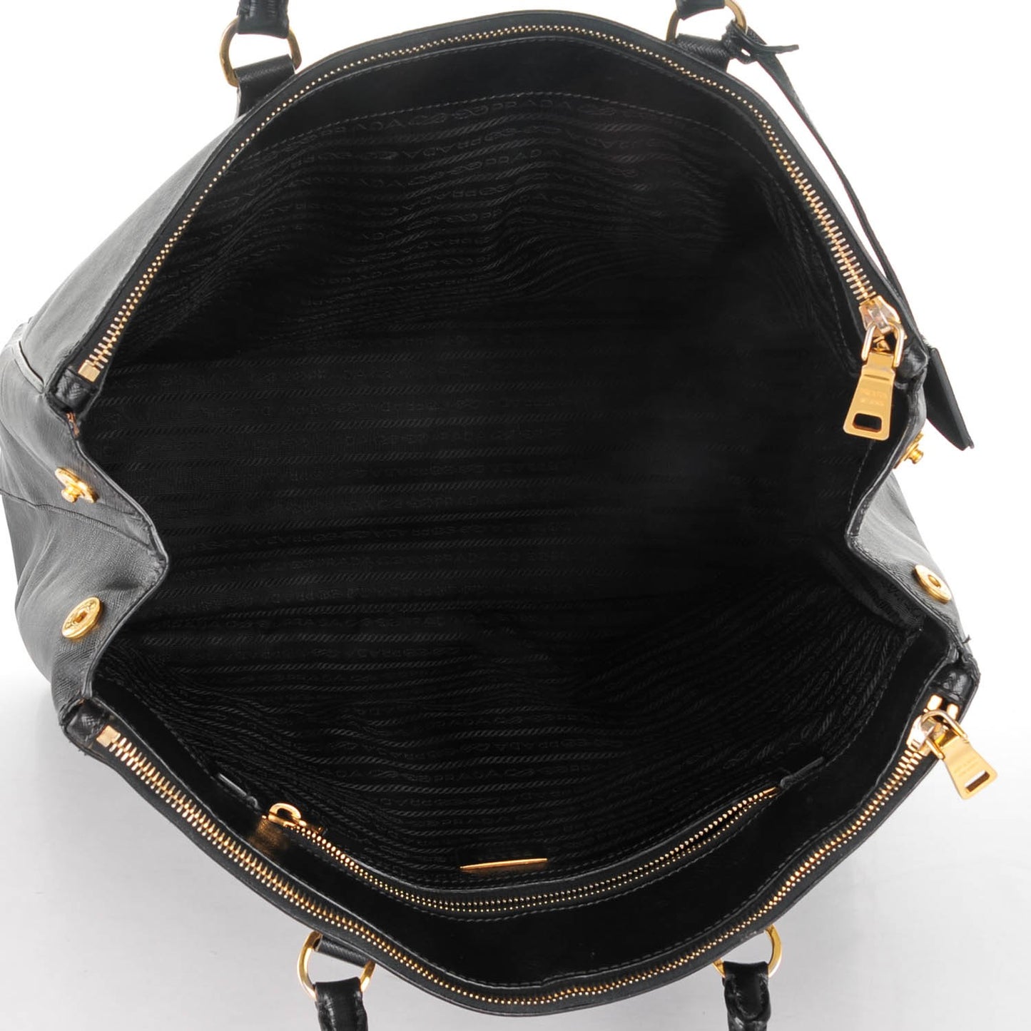 Saffiano Lux Extra Large Galleria Double Zip Tote Black