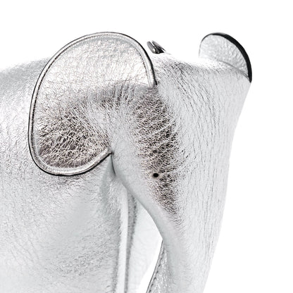 Loewe Metallic Calfskin Mini Elephant Crossbody Bag Silver 7 of 9