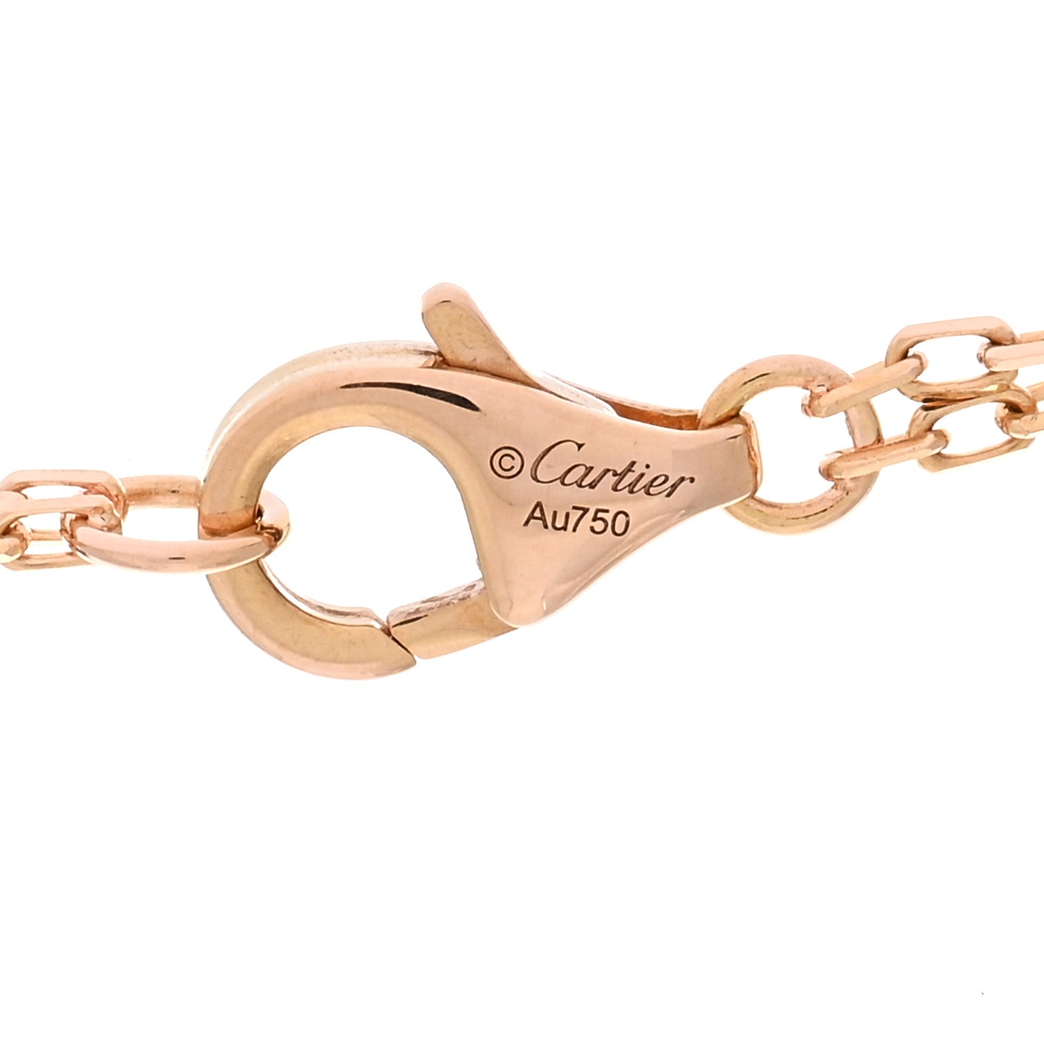 Cartier 18K Pink Gold 2 Diamond LOVE Necklace 4 of 5