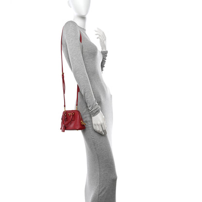 Prada Saffiano Lux Mini Promenade Tote Fuoco 2 of 10