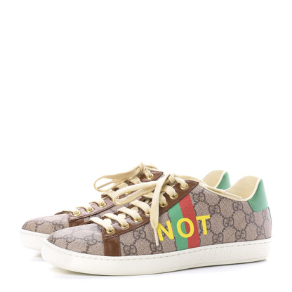 Gucci GG Supreme Monogram Fake/Not Womens Ace Sneakers 39 Beige New Shamarock Brown Sugar 3 of 10
