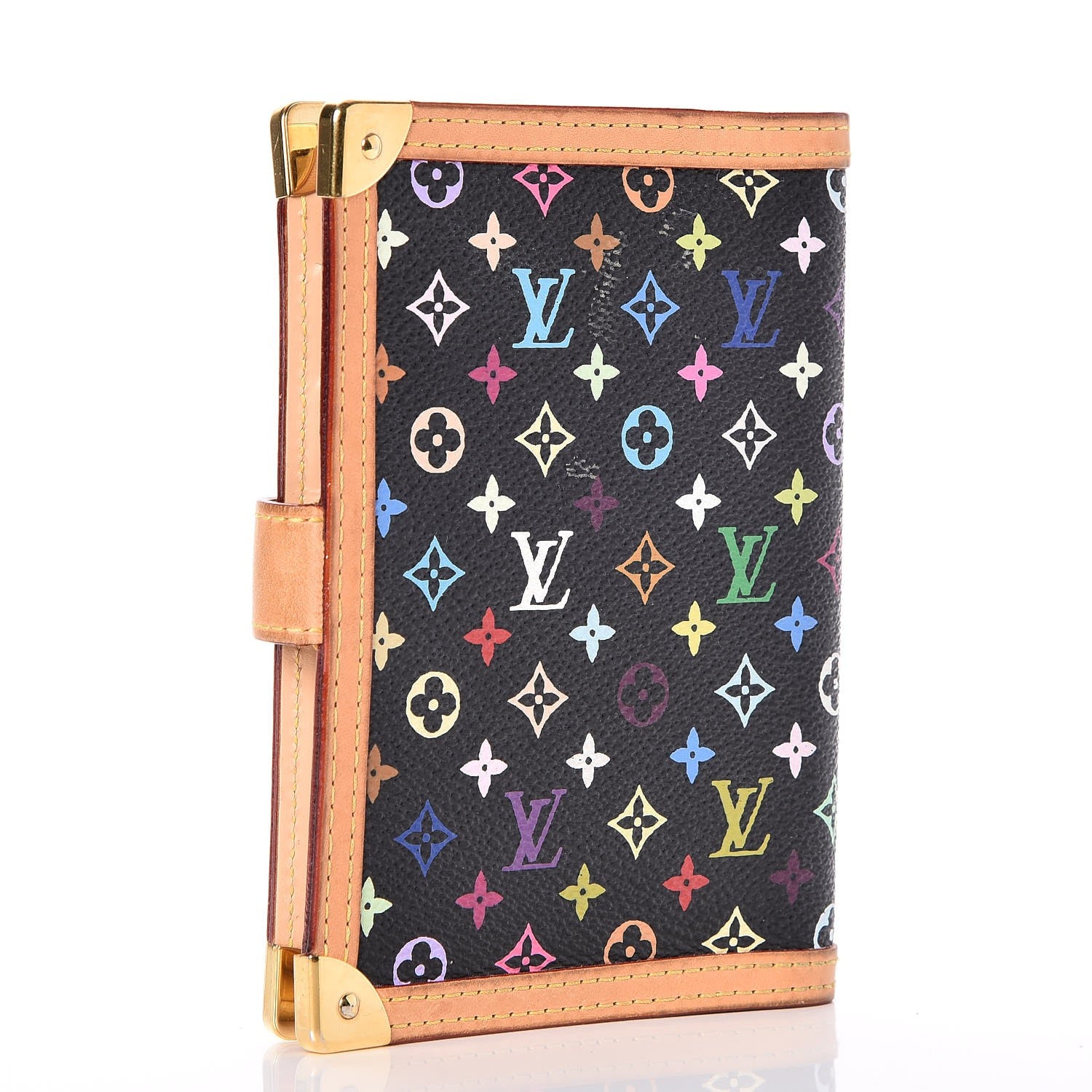 Louis Vuitton Monogram Multicolor Small Ring Agenda Cover Black 3 of 7