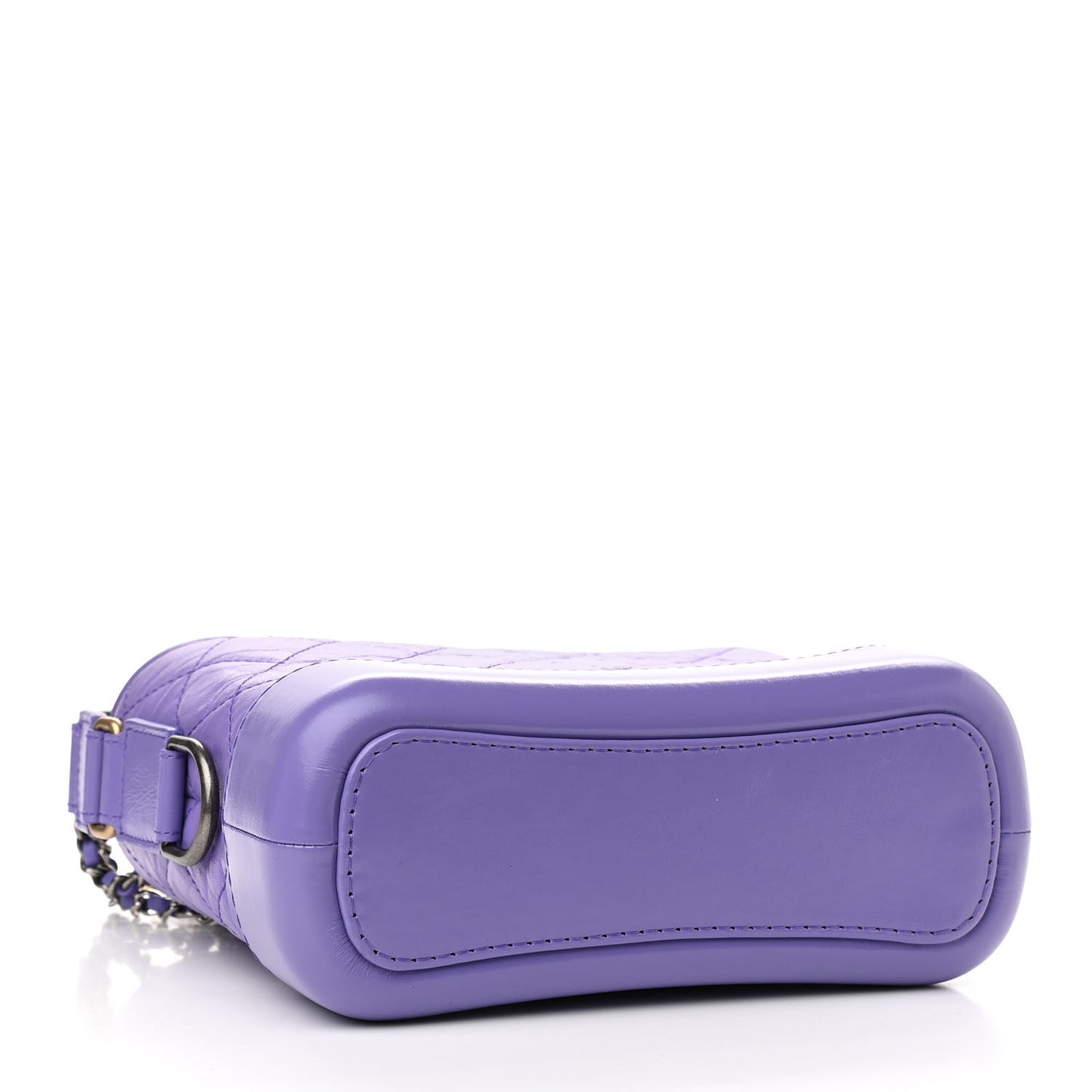 Aged Calfskin Quilted Small Gabrielle Hobo Purple