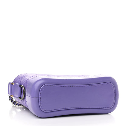 Chanel Aged Calfskin Quilted Small Gabrielle Hobo Purple 4 of 11