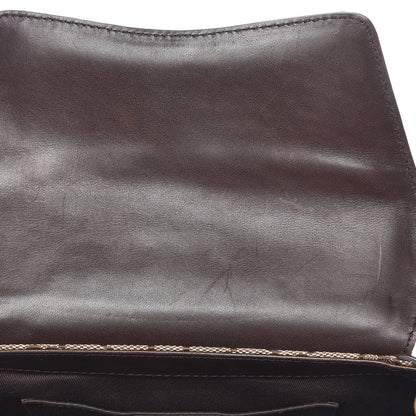 Gucci Monogram Studded Horsebit Clutch Dark Brown 8 of 10