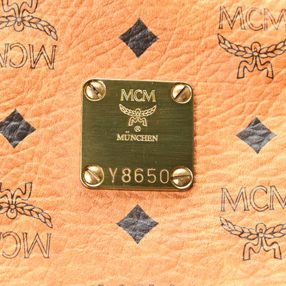 MCM Visetos Essential Boston Bag Cognac 6 of 9