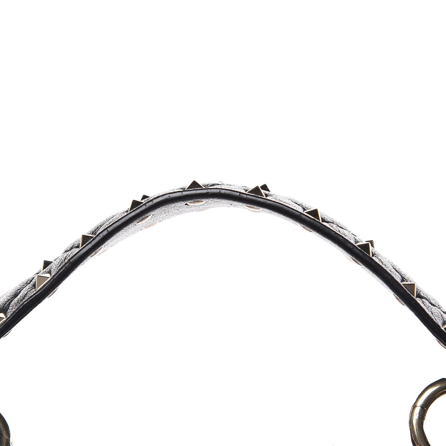Lambskin Medium Rockstud Spike Shoulder Bag Black