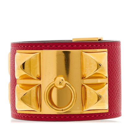 Hermes Epsom Collier de Chien CDC Bracelet S Rouge Casaque 3 of 6