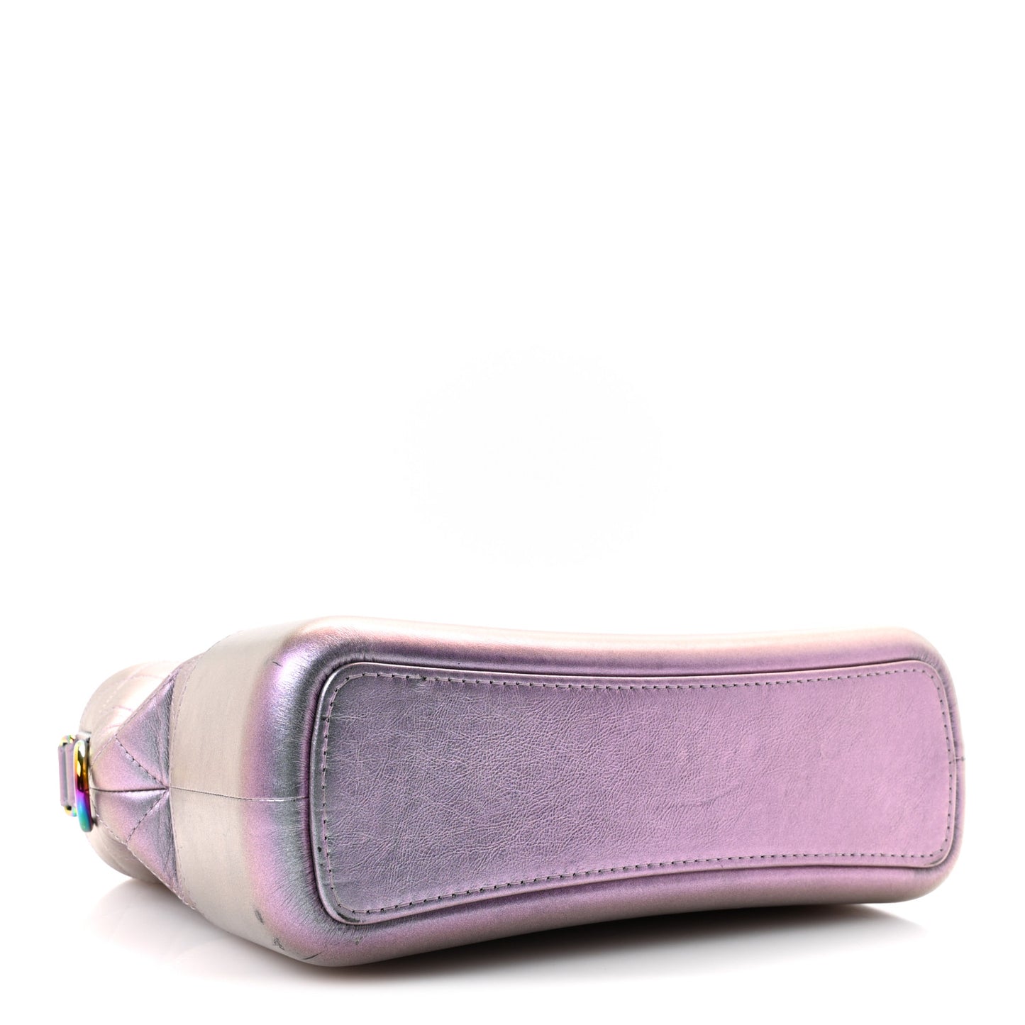 Iridescent Lambskin Calfskin Quilted Medium Gabrielle Hobo Light Purple