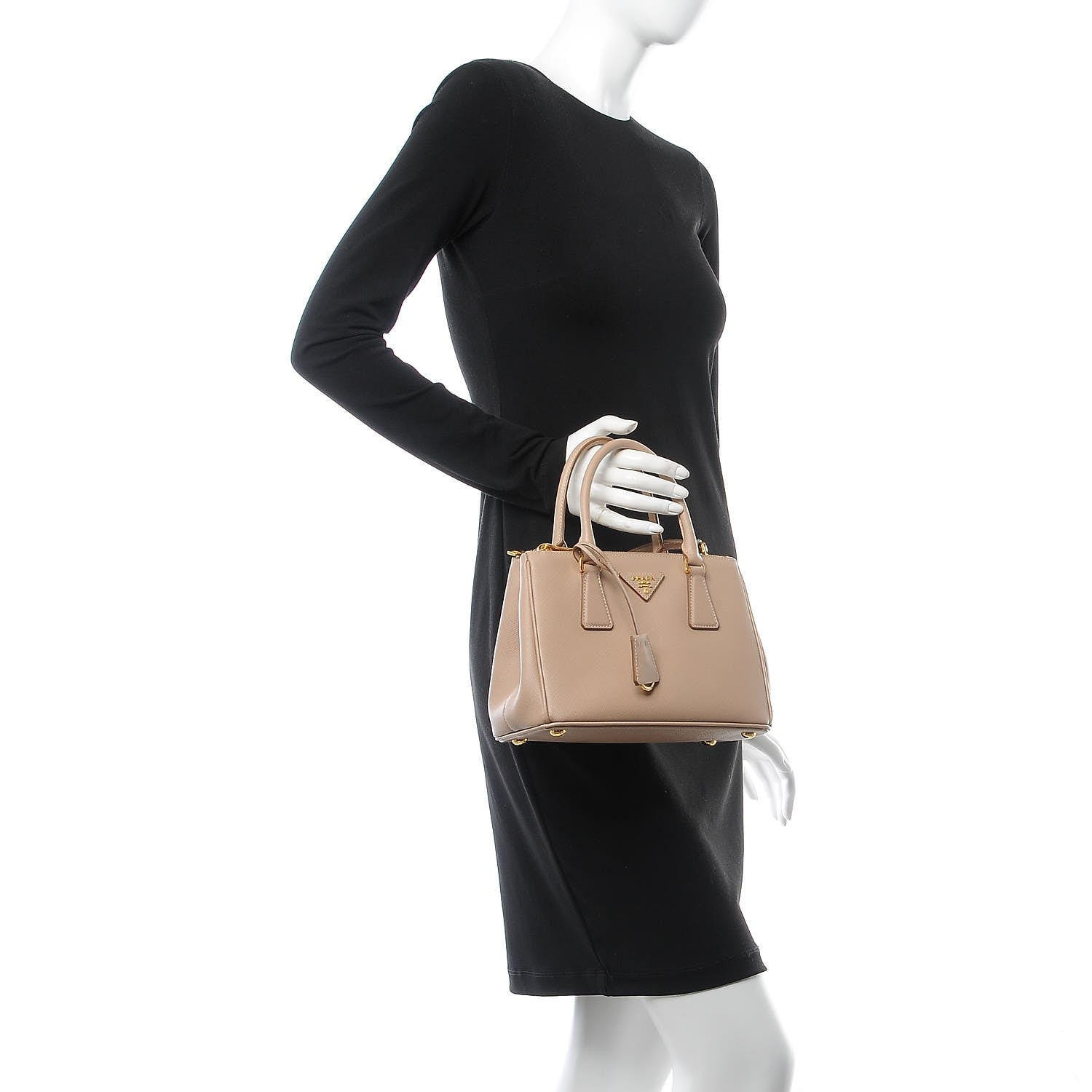 Prada Saffiano Mini Galleria Double Zip Tote Cammeo 2 of 8