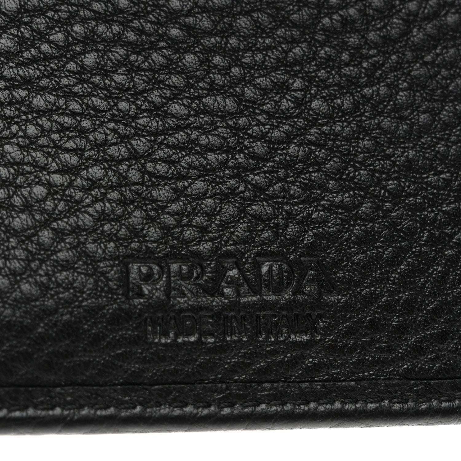 Prada Vitello Grain Bi-Fold Wallet Black 6 of 7