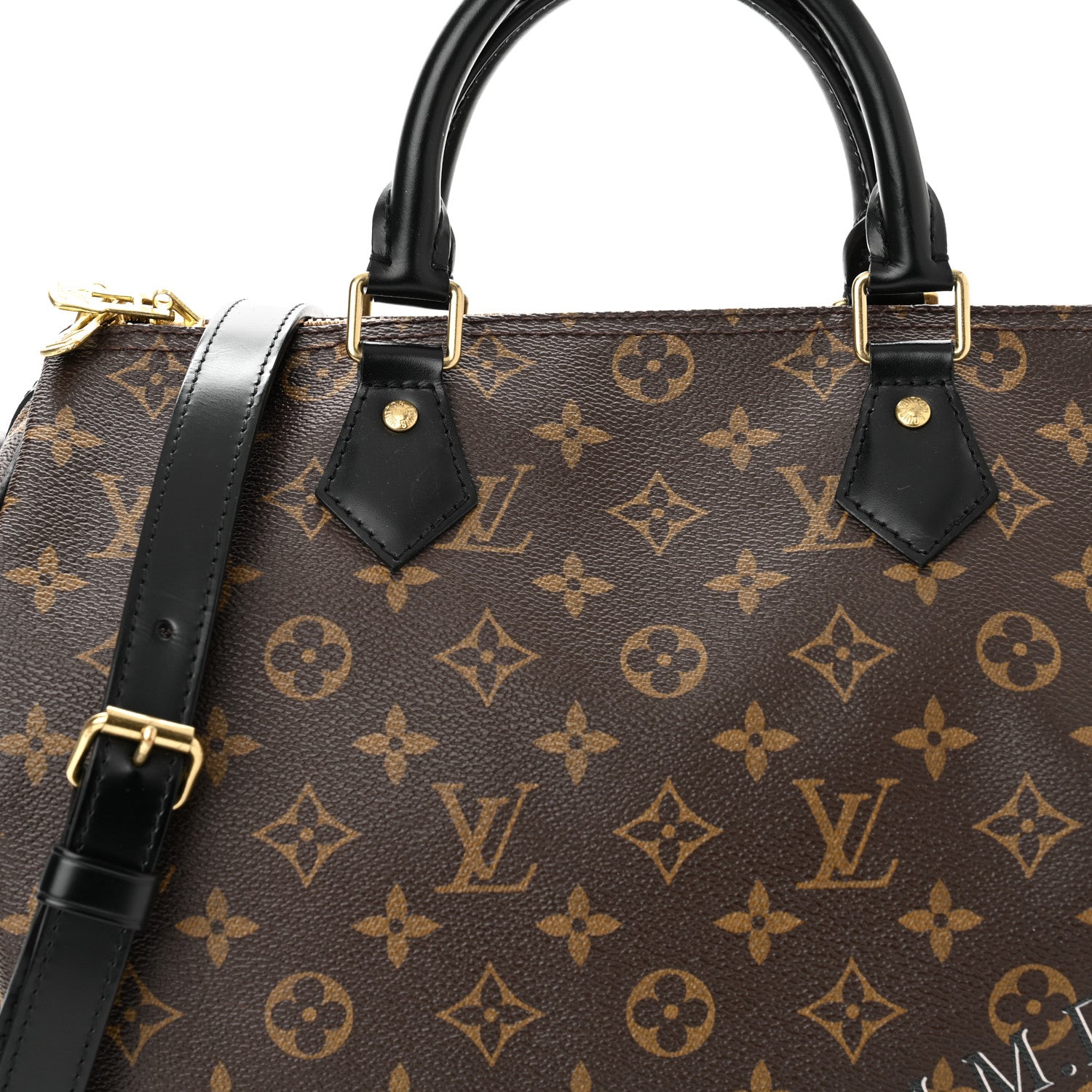 Louis Vuitton Monogram My World Tour Speedy Bandouliere 30 Black 8 of 10