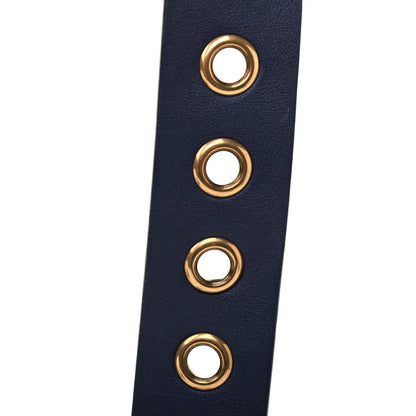 Christian Dior Calfskin Diorquake Belt 75 Navy 5 of 5