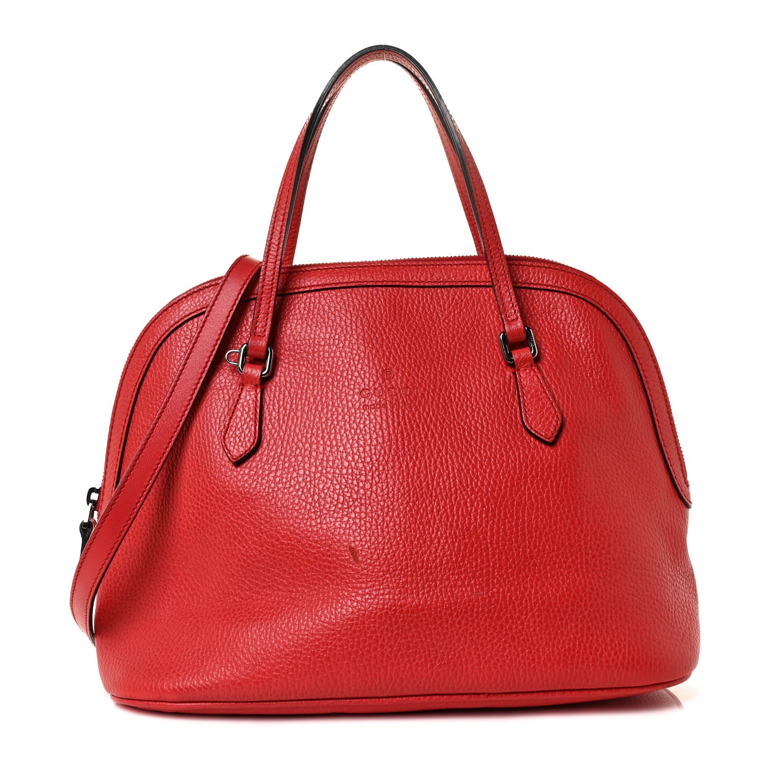 Gucci Dollar Calfskin Medium Dome Bag Sporting Red 1 of 10