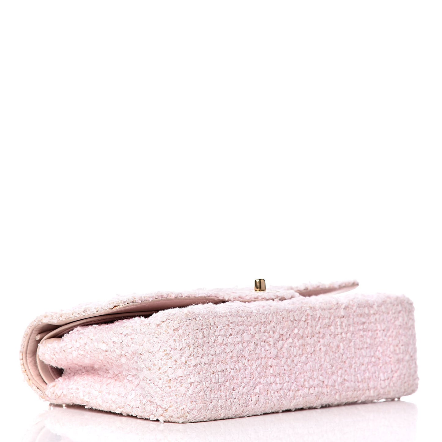 Tweed Medium Double Flap Pink