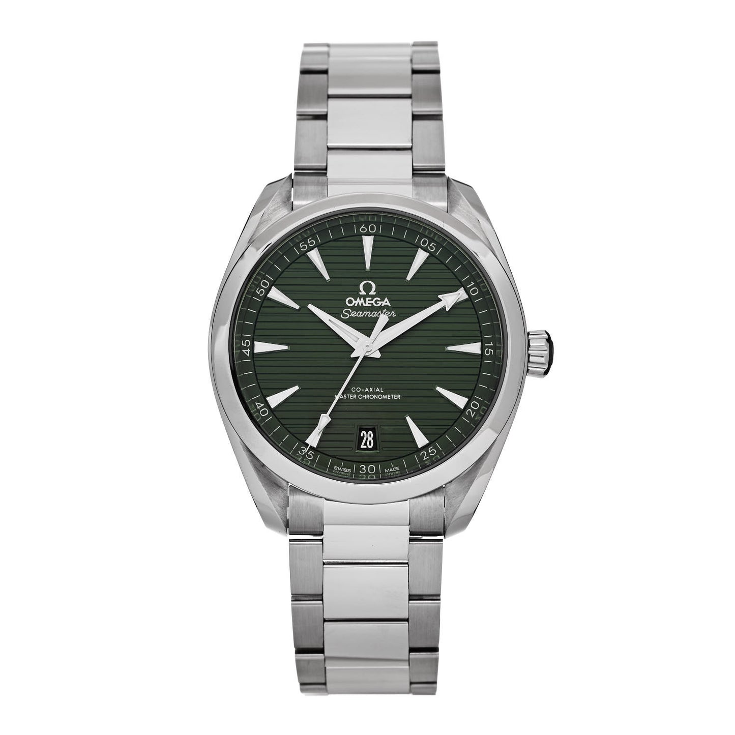 Stainless Steel 41mm Seamaster Aqua Terra Co-Axial Automatic Watch Green 220.10.41.21.10.001
