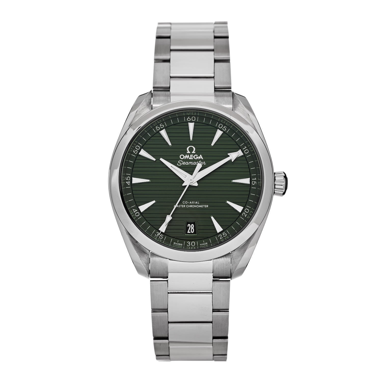 Omega Stainless Steel 41mm Seamaster Aqua Terra Co-Axial Automatic Watch Green 220.10.41.21.10.001 1 of 5