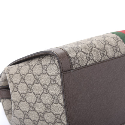 Gucci GG Supreme Monogram Web Medium Ophidia Tote Bag Brown 7 of 12