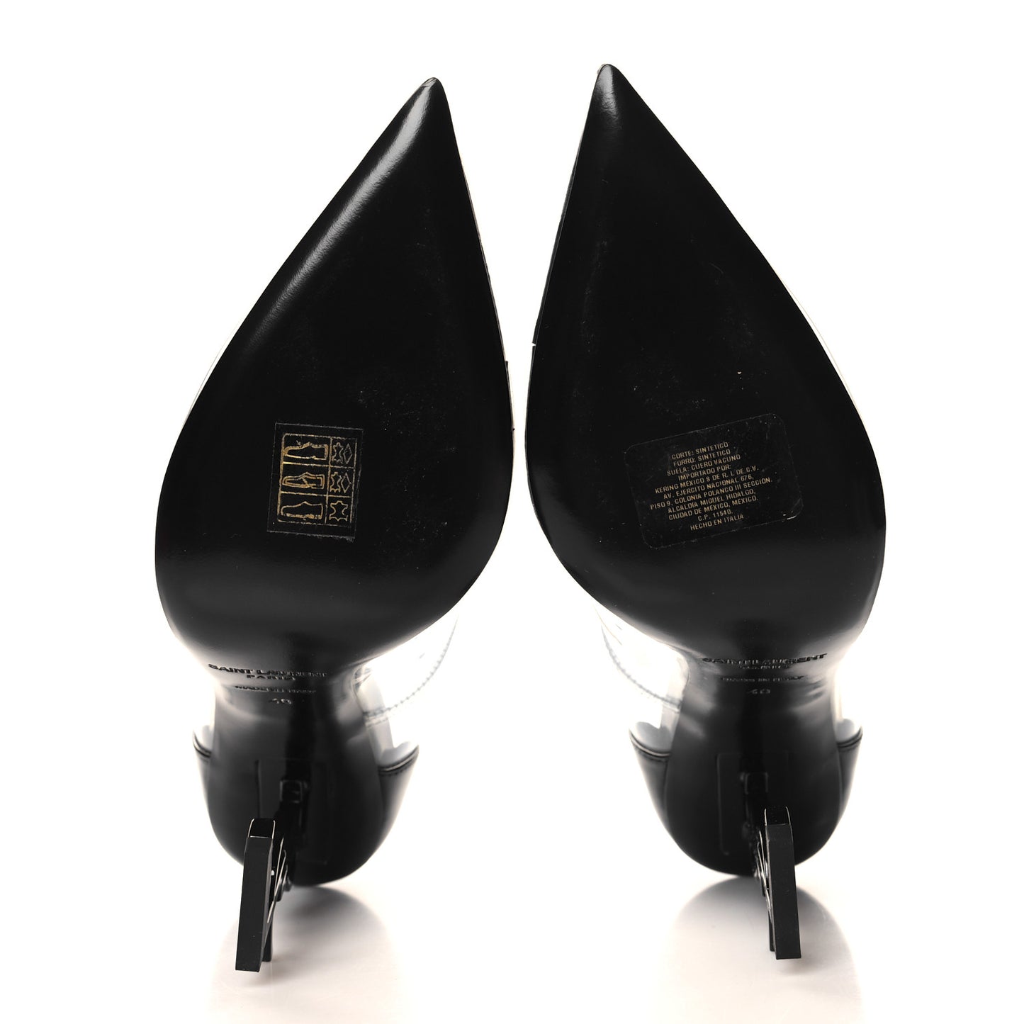Patent Calfskin PVC Opyum 110 Pump 40 Black Transparent