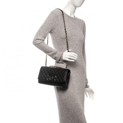 Chanel Caviar Quilted Medium CC Filigree Flap Black 2 of 7